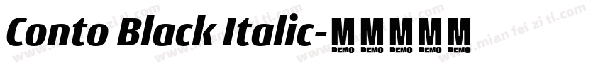 Conto Black Italic字体转换
